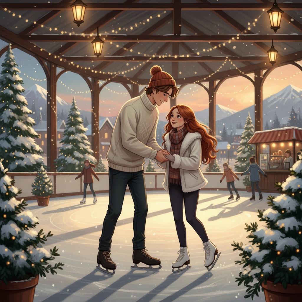 Teaching at ice rink