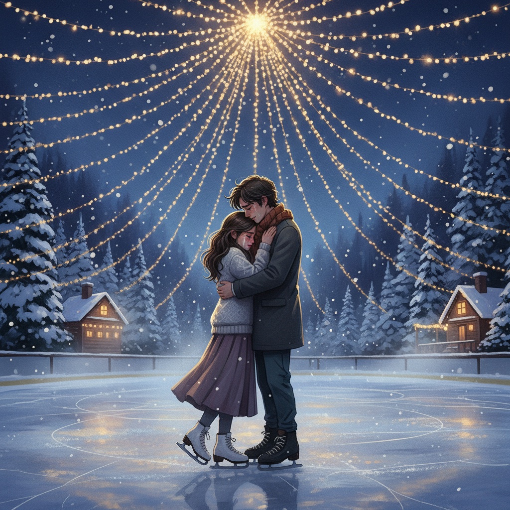 Emotional moment at ice rink