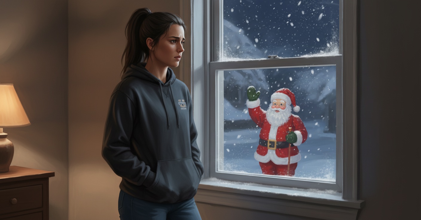 Mia at bedroom window