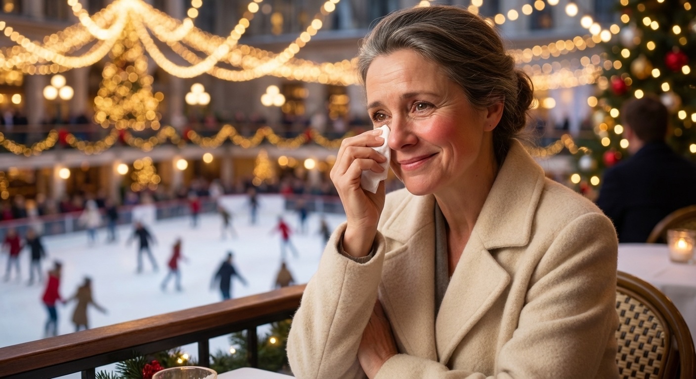 Linda crying tears of joy at the gala